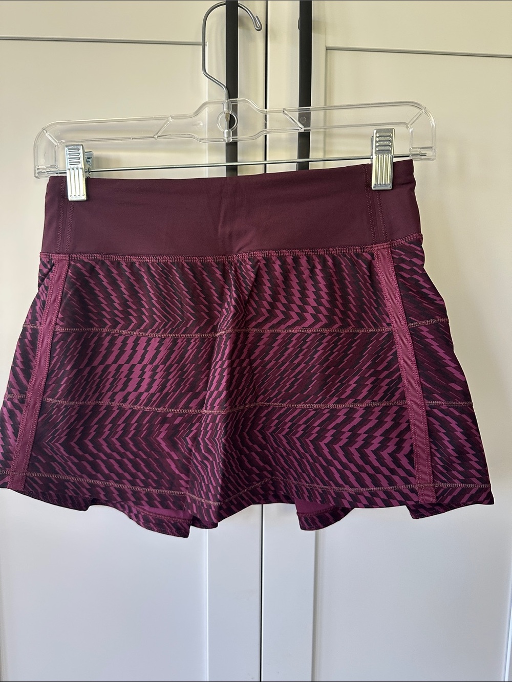 lululemon athletica Maroon Geometric Pattern Skort